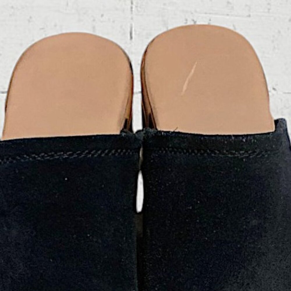 Crown Vintage Black Suede Cami Clogs Size 8 - Picture 2 of 9